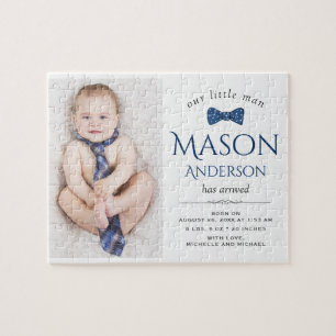 Puzzle Cute Little Man Annonce de naissance de garçon p
