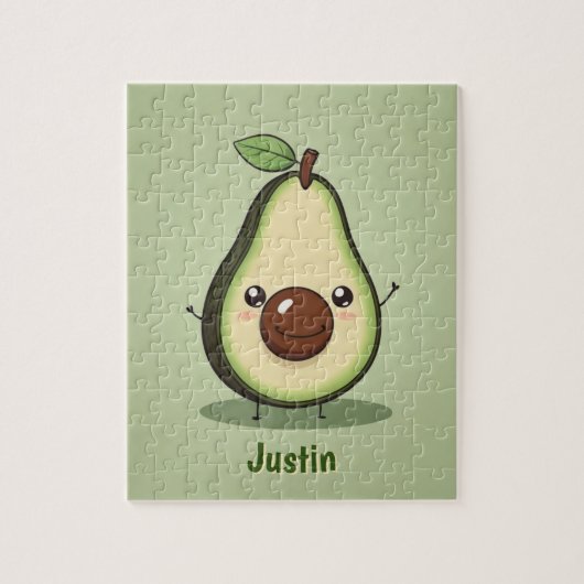 Puzzle Cute Little Personnalisé Avocado (Vertical)