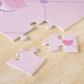Puzzle Cute Little Princess Girl Custom Pink (Côté)