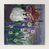 Puzzle .Cute Llama Art Avec Lunettes. Et Art (Horizontal)