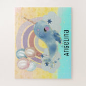 Puzzle Cute Magical Sea Unicorn Custom Name  (Vertical)