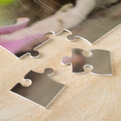 Puzzle Cute Maine Coon chaton posé dans un jardin - (Côté)