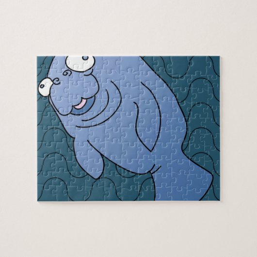 Puzzle Cute Manatee Hugger Cartographier animal (Horizontal)
