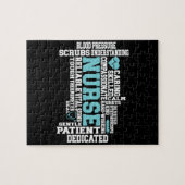 Puzzle Cute Nurse RN LVN École de soins infirmiers Médica (Horizontal)