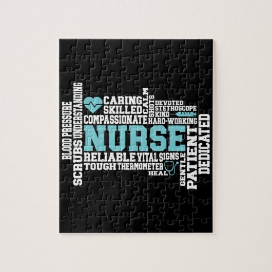 Puzzle Cute Nurse RN LVN École de soins infirmiers Médica (Vertical)
