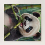 Puzzle Cute Panda Mange Du Bambou (Horizontal)