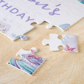 Puzzle Cute Pastel Slepover Personnalisé Anniversaire (Côté)