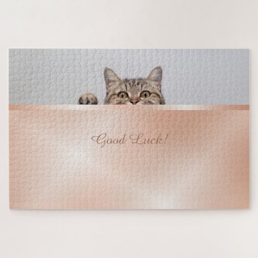 Puzzle Cute Peeking Chat Difficile (Horizontal)