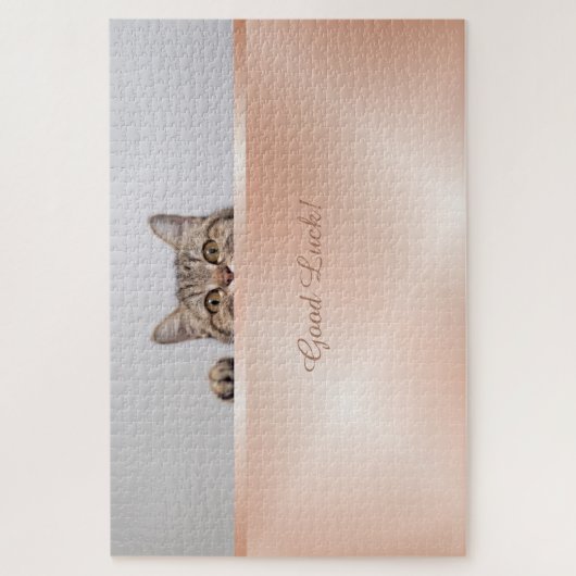 Puzzle Cute Peeking Chat Difficile (Vertical)