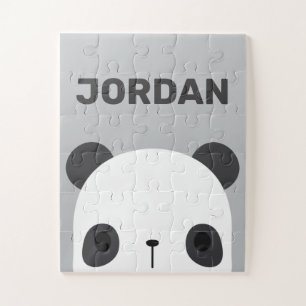 Puzzle Cute petit ours Panda avec nom personnalisé