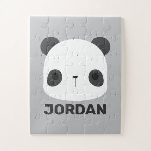 Puzzle Cute petit ours Panda avec nom personnalisé