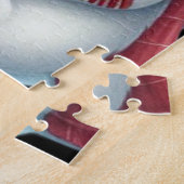 Puzzle Cute Polar Bears Christmas Peppermint Photo (Côté)