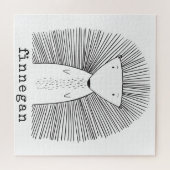 Puzzle Cute Porcupine Ligne Simple Dessin Personnalisé (Horizontal)