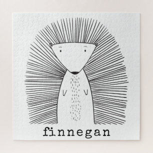 Puzzle Cute Porcupine Ligne Simple Dessin Personnalisé