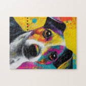 Puzzle Cute Puppy Funny Dog Mixed Media Animal Pet (Horizontal)