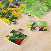 Puzzle Cute Raccoon dans Flower Garden Faune (Côté)