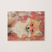 Puzzle Cute Red Fox Mixte Media (Horizontal)
