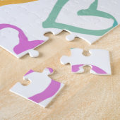 Puzzle Cute Romantic Pastel Hearts (Côté)