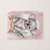 Puzzle Cute Rose Personnalisé Kids Koala (Horizontal)