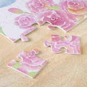 Puzzle Cute rose Unicorne Rainbow Coeurs de Parties scint (Côté)