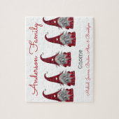 Puzzle Cute Rustique Plaid Personnalisé Noël Gnome Elf (Vertical)