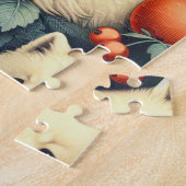 Puzzle Cute Samoyed Floral Peinture (Côté)