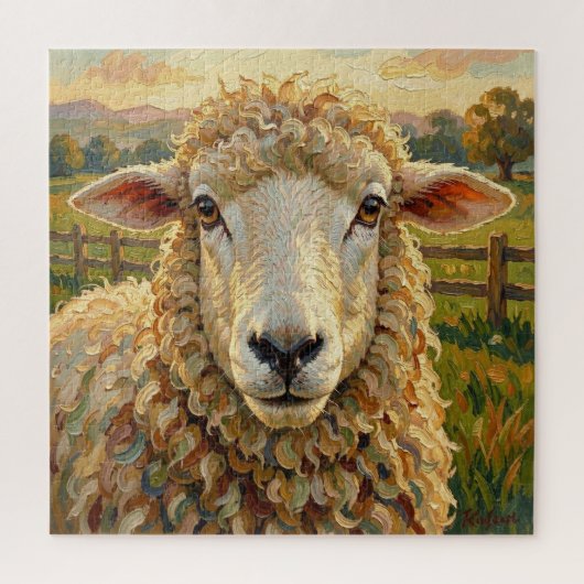 Puzzle Cute Sheep on a Ranch | Farm Animals (Vertical)