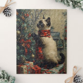 Puzzle Cute Siamese Chat Noël Vintage