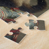 Puzzle Cute Siamese Chat Noël Vintage (Côté)