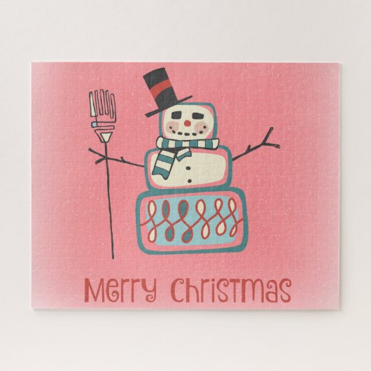 Puzzle Cute Snowman (Horizontal)