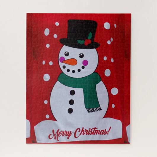 Puzzle Cute Snowman (Vertical)