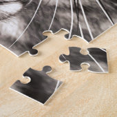 Puzzle Cute Tabby Cat Laver c'est le visage (Côté)