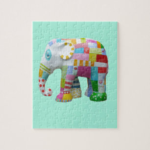 Puzzle Cute toy retro elephant whimsical colourful