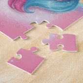 Puzzle Cute Unicorn Avec Belle Mane Personnalisée Fille (Côté)