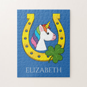 Puzzle Cute Unicorn le jour de la Saint Patrick Personn