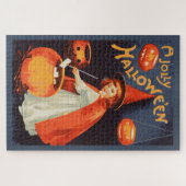 Puzzle Cute Vintage A Jolly Halloween Citrouilles (Horizontal)