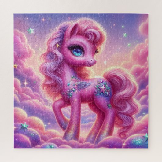 Puzzle Cute violet et rose parties scintillant clair lico (Vertical)