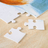 Puzzle Cute Winter Woodland Snowman Foxes (Côté)