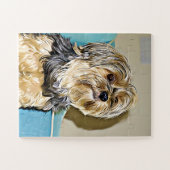 Puzzle Cute Yorkshire Terrier Puppy Dog Digital art (Horizontal)