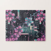 Puzzle Cyber Sakura Skyline (Horizontal)