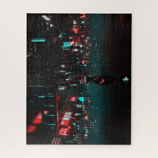 Puzzle Cyber-ville sombre (Vertical)