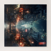 Puzzle Cyberpunk de nuit futuriste (Horizontal)