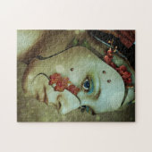 Puzzle Cyborg Woman avec des fleurs (Horizontal)