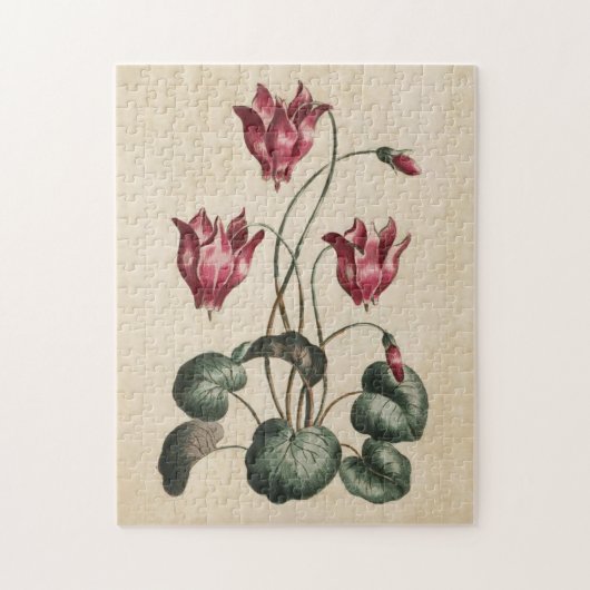 Puzzle Cyclamen végétal vintage (Vertical)