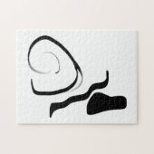 Puzzle Cycle de rotation : noir et blanc Abstrait (Horizontal)