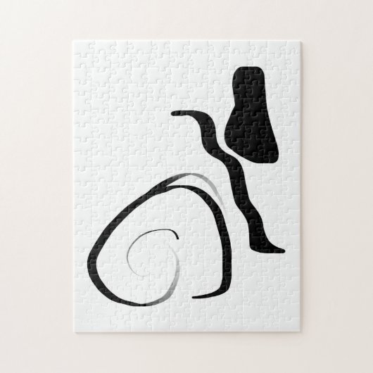 Puzzle Cycle de rotation : noir et blanc Abstrait (Vertical)