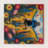 Puzzle Cycliste en fleurs (Horizontal)