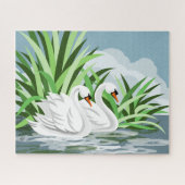 Puzzle Cygne muet blanc (Horizontal)