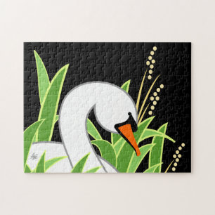 Puzzle Cygne muet blanc