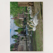 Puzzle Cygnes blancs dans le centre de Bruges (Vertical)